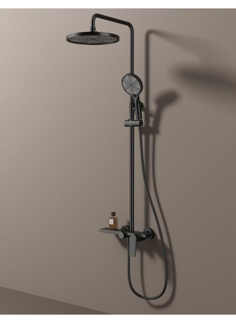Luxury Rain Shower System with Handheld Shower Head and Mixer Valve, Premium Bathroom Shower Set for Modern Bathrooms, Adjustable Overhead Shower Fixture with Durable Construction - Image 3