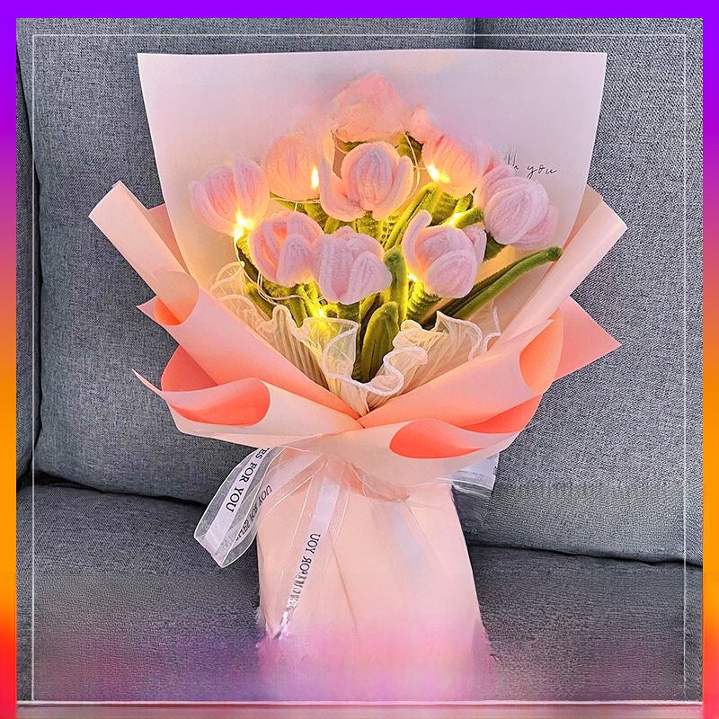 DIY Tulip Twist Lamp Bundle Creative Handmade Romantic Gift Full set of material package [with tutorial]] 