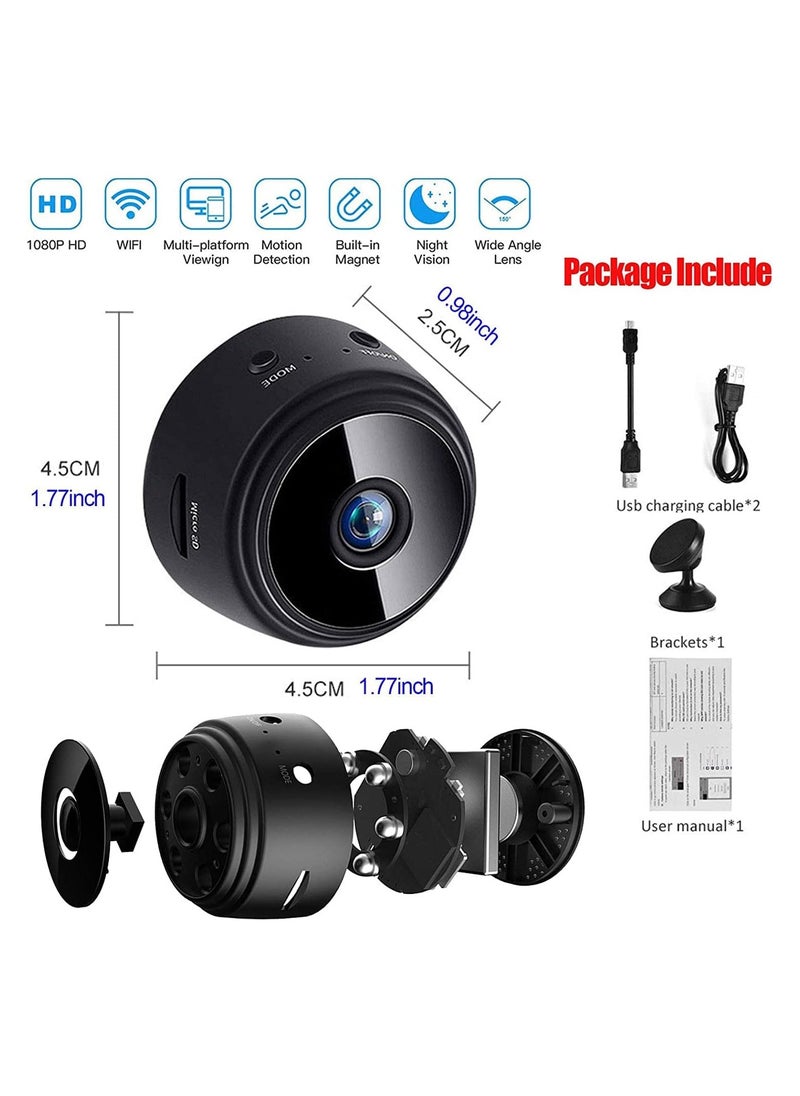 Generic - Mini WiFi Hidden Cameras, Wireless Spy Cameras with Video Live Feed, HD 1080P Home Security Cameras, Baby Nanny Cam, Tiny Smart Cameras with Night Vision and Motion Detection - Image 1