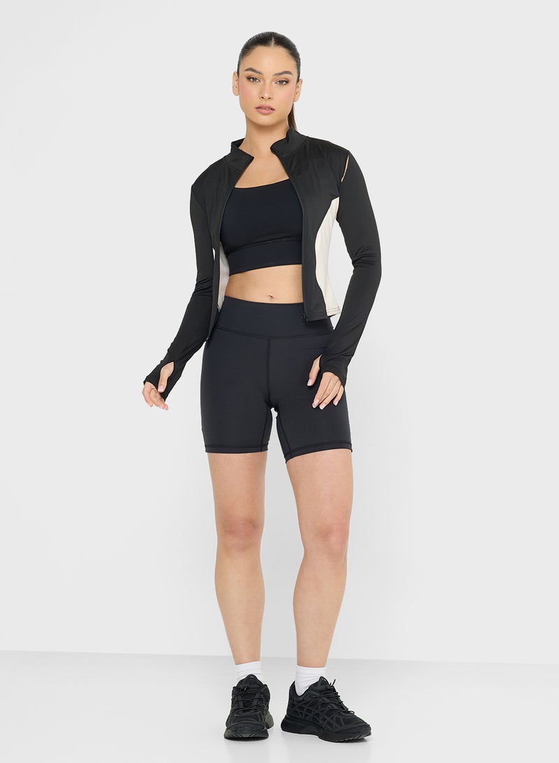 فورورد بلوزة بسحاب بتصميم كتل الألوان - Image 4