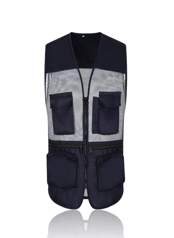 Fishing Vest Breathable Fishing Travel Mesh Vest with Zipper Pockets Summer Work Vest for Outdoor Activities - Image 1
