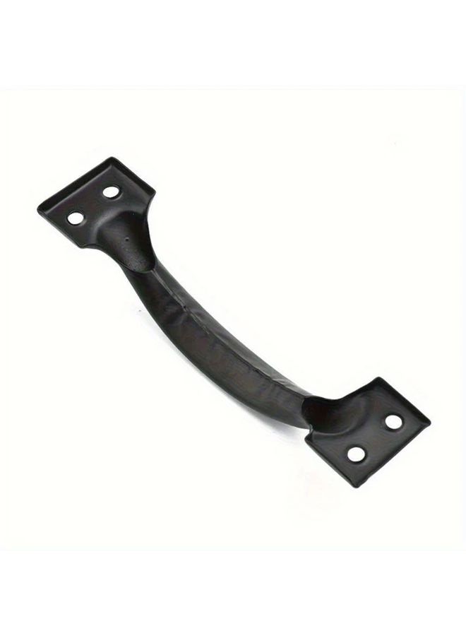 Black Cast Iron Door Handle 2pcs With Mounting Screws For Garage Barn Shed Doors - Image 5