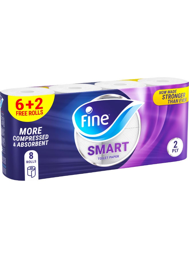 فاين ورق تواليت ذكي - 6 + 2 لفة مجانية - Image 1