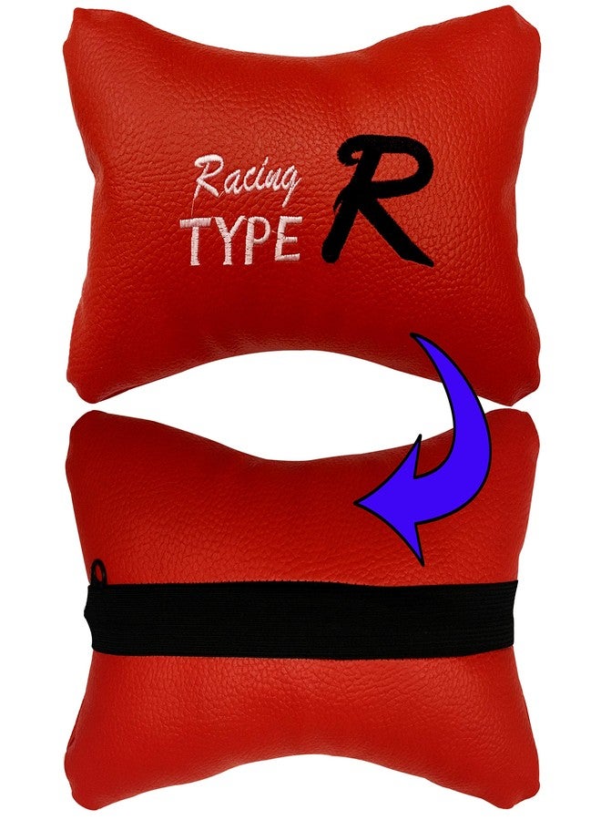 PulGos Red Car Cushion in Type R Design Material Leatherette_983 - Image 2
