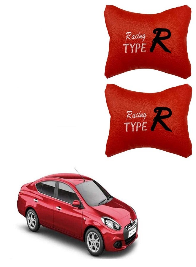 PulGos Red Car Cushion in Type R Design Material Leatherette_983 - Image 1