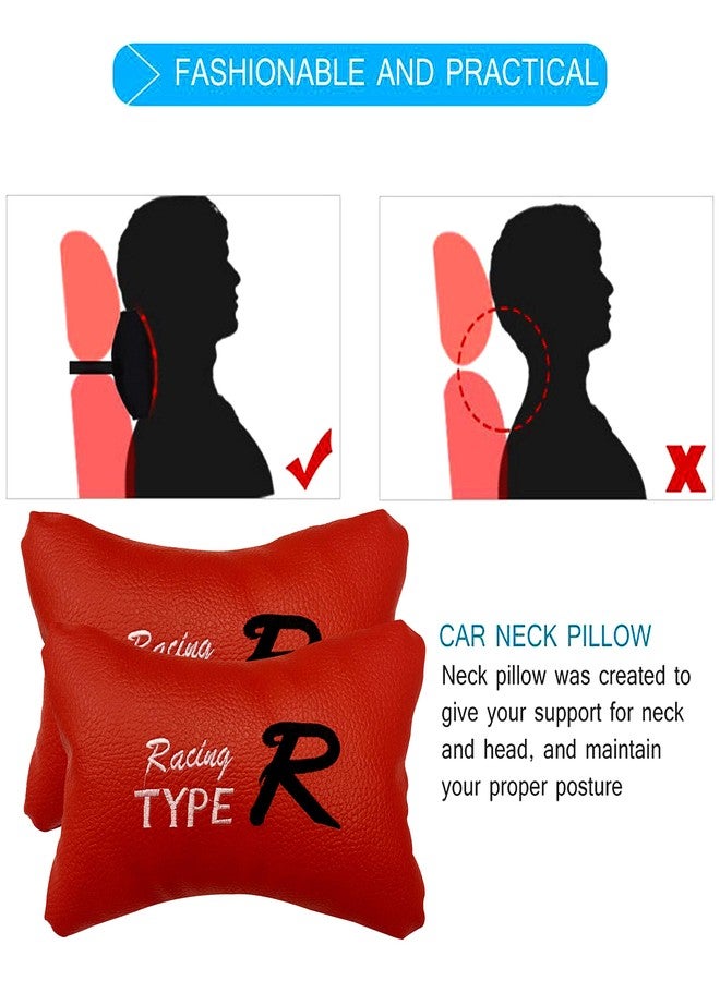 PulGos Red Car Cushion in Type R Design Material Leatherette_983 - Image 5
