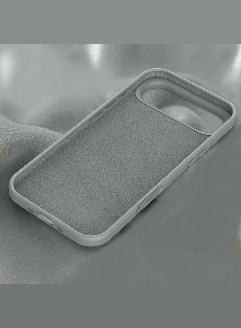 CATANES 2 Packs Silicone Protective Phone Case for iPhone 17 Air , Soft Anti-Scratch Microfiber Lining Ultra Slim Drop Protection Phone Cover with 3D Screen Protector - Light Grey - Image 5