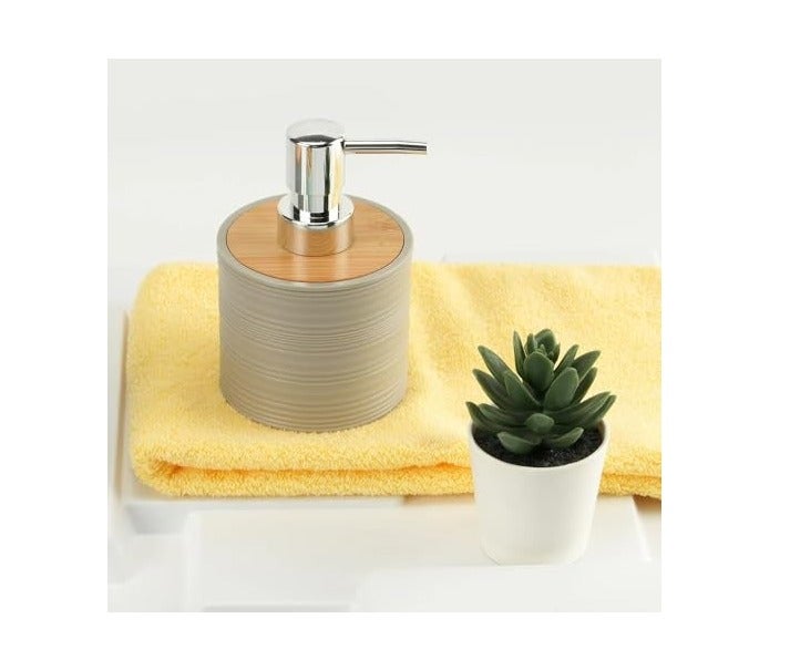 6 Piece Eco Friendly Bamboo Plastic Bathroom Set, Includes Toothbrush Case, Soap Dispenser, Toilet Cleaner, Stylish and Durable Design for Home and Hotel Use – (White) - Image 2