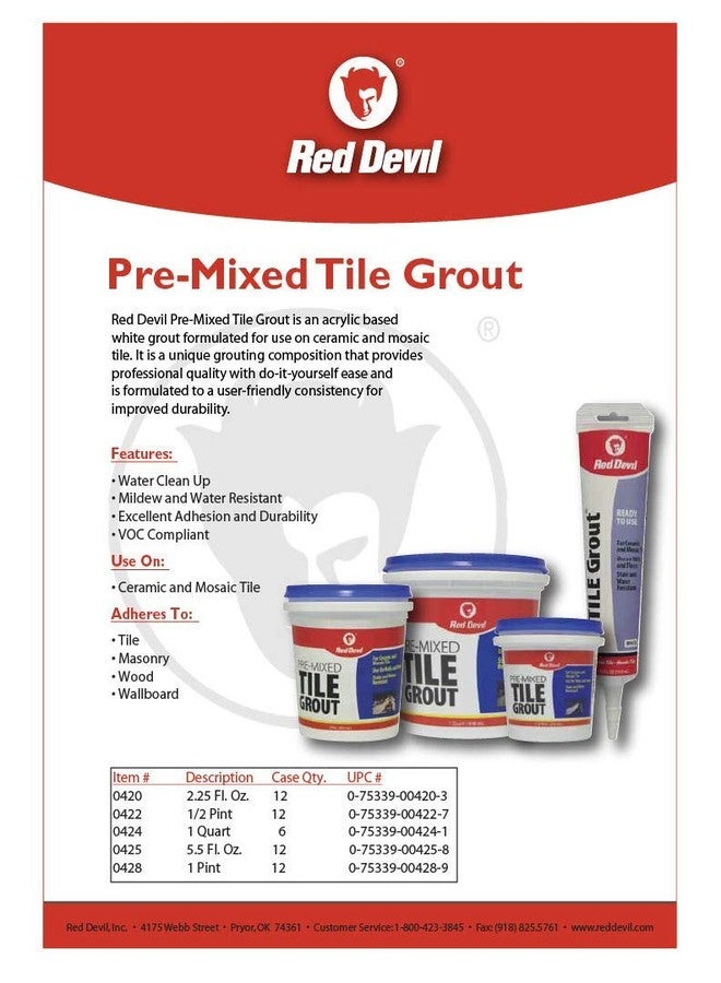 Red Devil 042260 Pre-Mixed Tile Grout, Black - Image 2