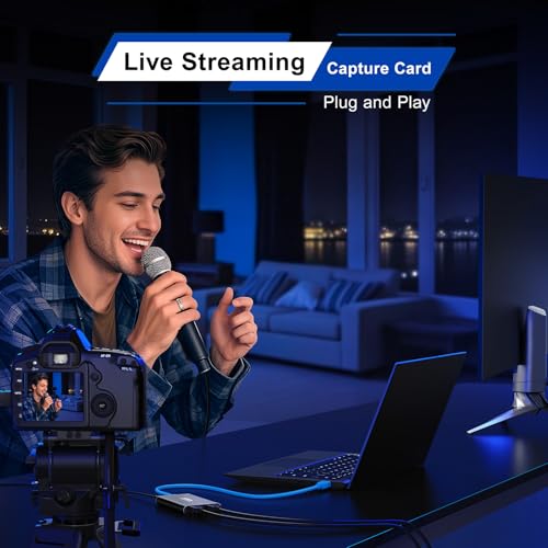 Portta HDMI Video Capture Card, Stream and Record in 1080P60 with Ultra-Low Latency, 4K HDMI in/Loop Out, USB 3.0 to PC Compatible with Nintendo Switch 2/PS4/PS5/Xbox/OBS - Image 4