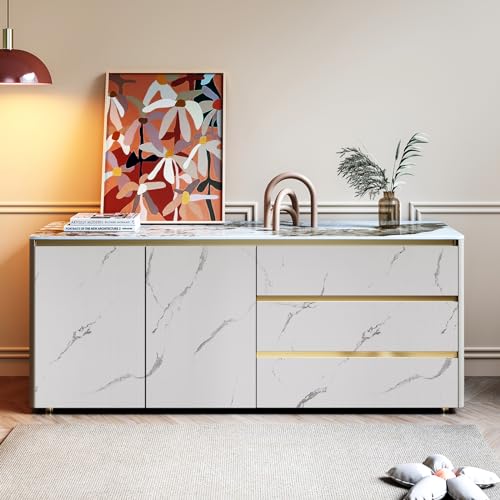 Stickyart White Marble Contact Paper for Countertops 158X160 Matte White Wallpaper Peel and Stick Countertops for Kitchen Cabinets Waterproof Removable Self Adhesive Marble Countertop Contact Paper - Image 3