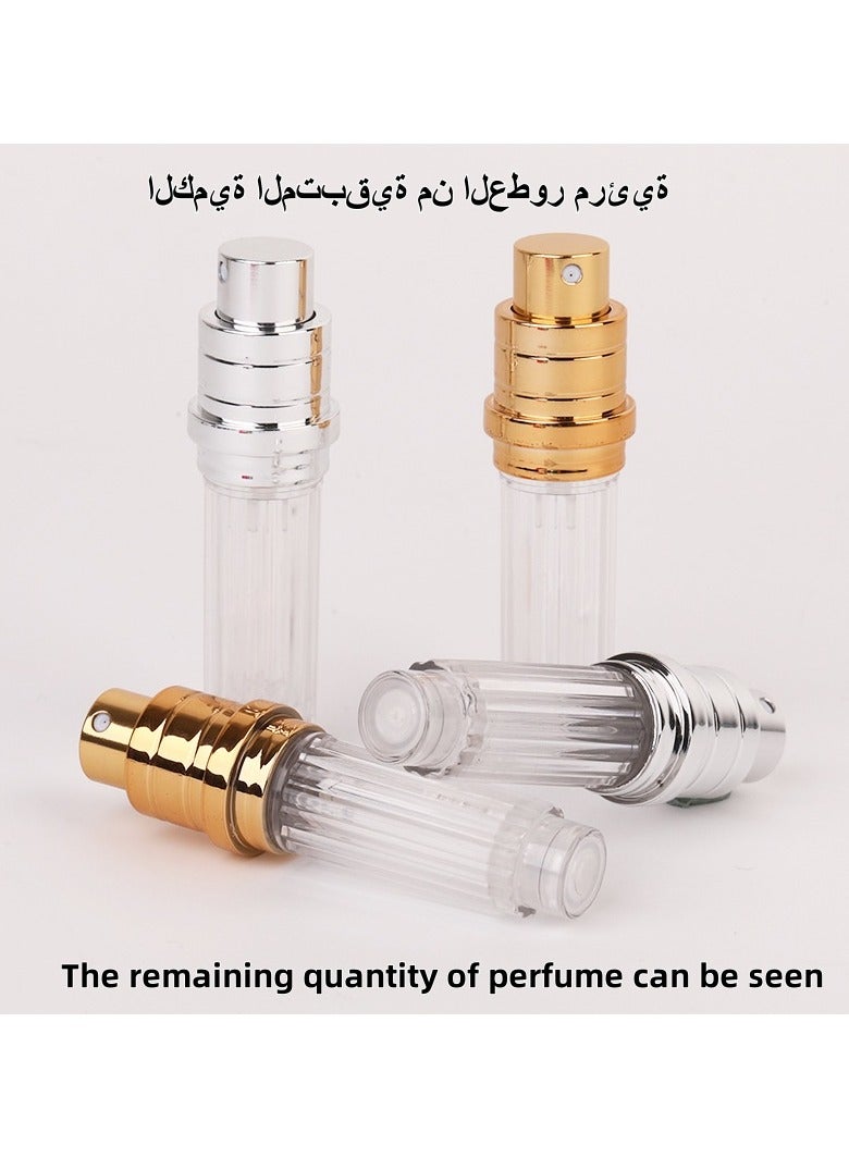 هَيْلة الرخام زجاجة عطر ( 5 مل ) ، ميني زجاجة ماء تواليت فارغة ، مع حقيبة جلدية فاخرة ، مناسبة للسفر والعمل من الرجال والنساء ( الذهب ) - Image 5