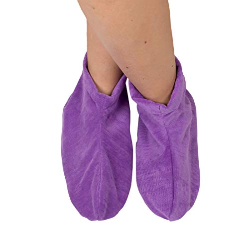 Bed Buddy Foot Warmers with Aromatherapy Heated Slippers and Feet Warmers for Women Microwavable Slippers for Women Lavender Scented 1 Pair