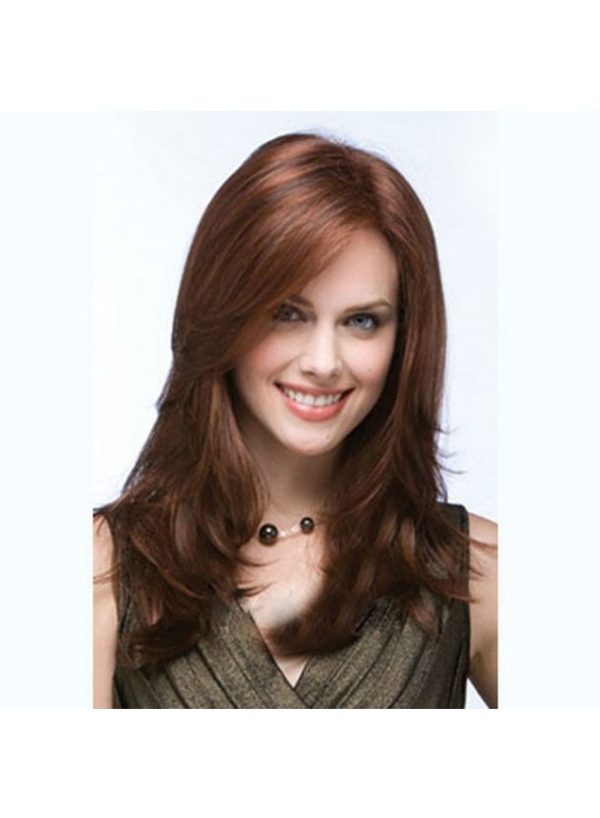 ZCM-HAPPY Big Wavy Long Curly Hair Wig Brown - Image 2