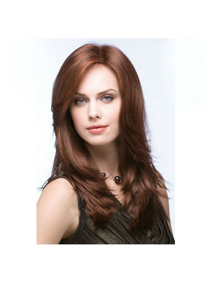 ZCM-HAPPY Big Wavy Long Curly Hair Wig Brown - Image 3