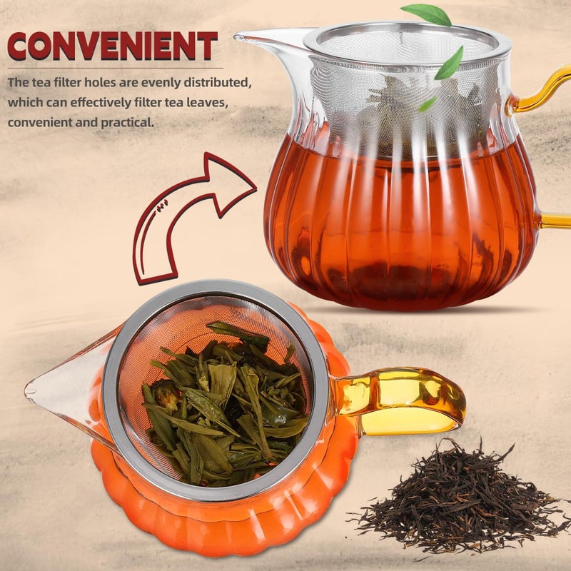HOMSFOU 4pcs Teapot Strainer Mesh Tea Infuser Loose Leaf Strainer Loose Leaf Tea Infuser Mesh Filter Stainless Steel Strainers Pot Replacement Teapot Strainers - Image 4