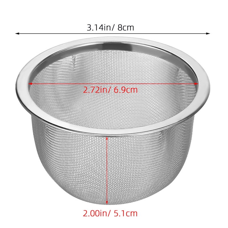 HOMSFOU 4pcs Teapot Strainer Mesh Tea Infuser Loose Leaf Strainer Loose Leaf Tea Infuser Mesh Filter Stainless Steel Strainers Pot Replacement Teapot Strainers - Image 2