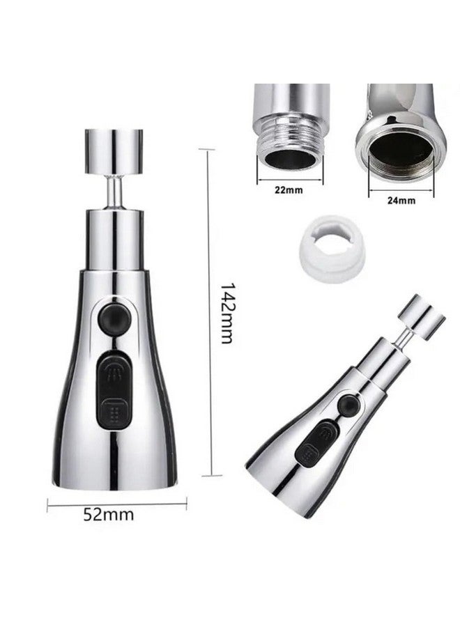 JAGGER جاغر JAG19 موسع صنبور لمغسلة المطبخ - واسع | توفير مياه يصل إلى 70% | دوران 360 درجة | فوهة موفرة للمياه، فلتر 4 أوضاع مع 3 أوضاع لتدفق المياه [عبوة كومبو من - 2] (3 أوضاع مع فلتر) - Image 2