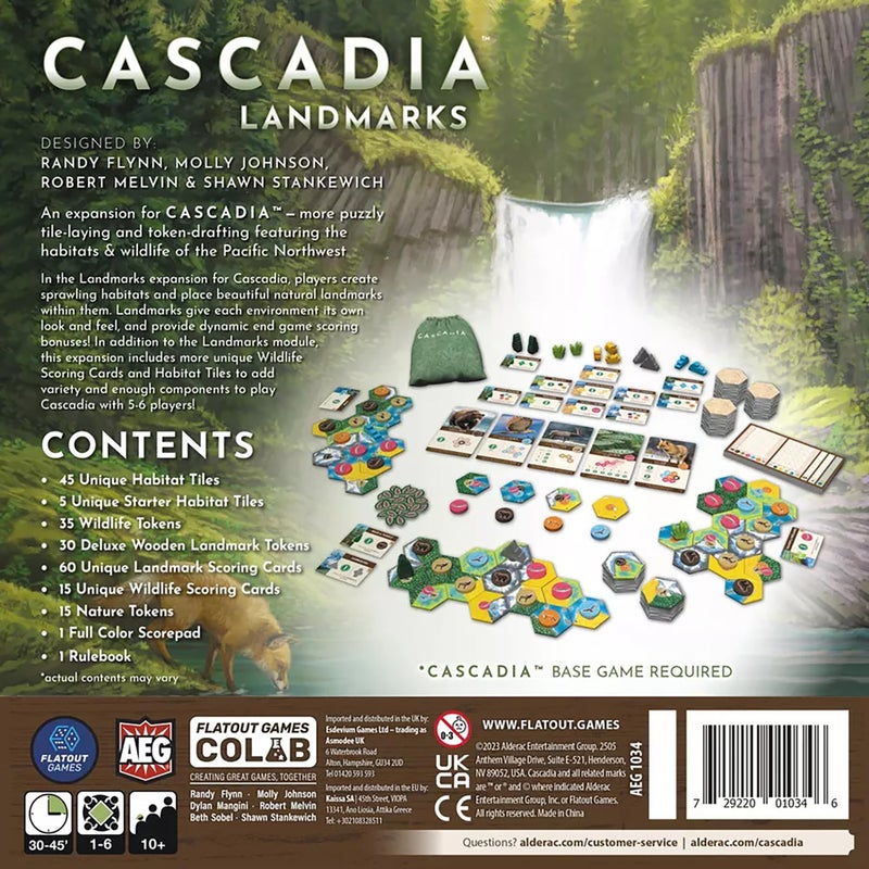 AEG & Flatout Games | Cascadia: Landmarks - Expansion for Award-Winning Board Game, Cascadia | Easy to Learn | Quick to Play | Ages 10+ | Adds 5th & 6th player - Image 2