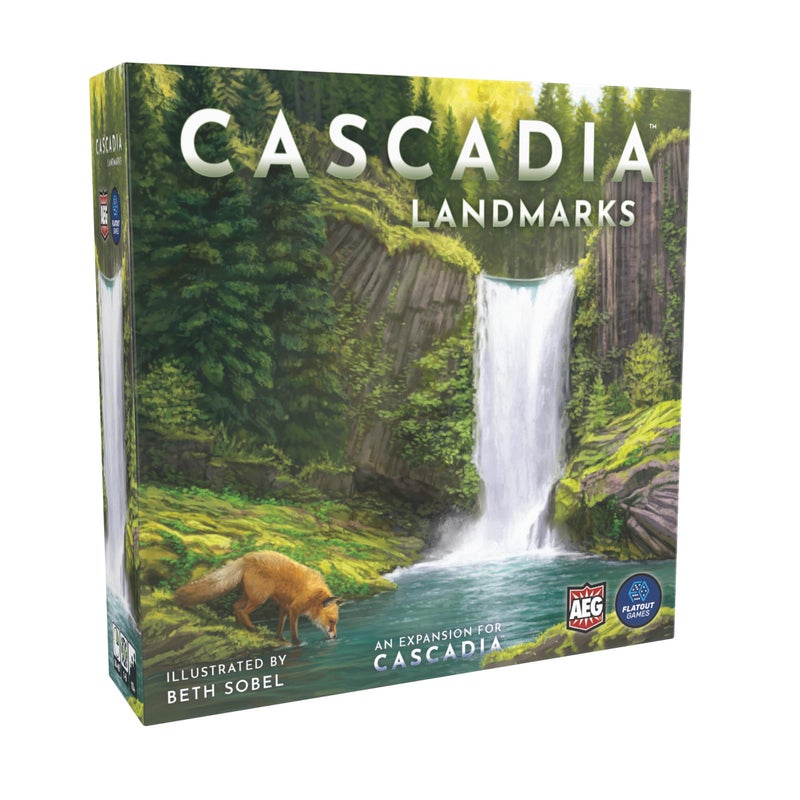 AEG & Flatout Games | Cascadia: Landmarks - Expansion for Award-Winning Board Game, Cascadia | Easy to Learn | Quick to Play | Ages 10+ | Adds 5th & 6th player - Image 1