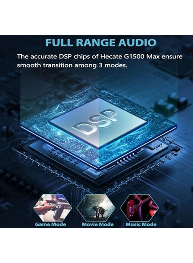 اديفير سماعات كمبيوتر G1500 MAX 2.1 – نظام صوت للألعاب بإضاءة RGB، قدرة ‎45‎ واط، صوت جهير قوي، بلوتوث ‎5.3‎، منفذ USB وAUX، صوت محيطي للحاسوب واللابتوب - Image 4