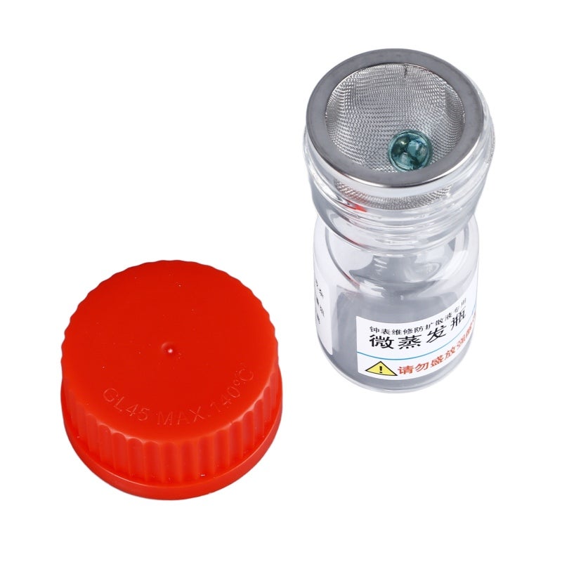 Micro Evaporating Glass Bottle: Glass Metal Material Liquid Spreading Prevention - Narrow Bottle Neck Watch Parts Microevaporator for Mechanical Quartz Watches Watch Repair Tool - Image 2