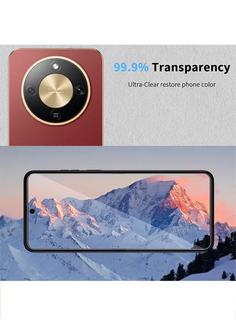 إكس ليفيل واقي شاشة Honor X9d ثلاثي الأبعاد عالي الوضوح، سهل التركيب، حماية فائقة من بصمات الأصابع، مقاوم للخدش، مضاد للفقاعات، متوافق مع جميع أنواع الأغلفة، مع طبقة زجاجية مقسّاة 9H شفافة. - Image 5
