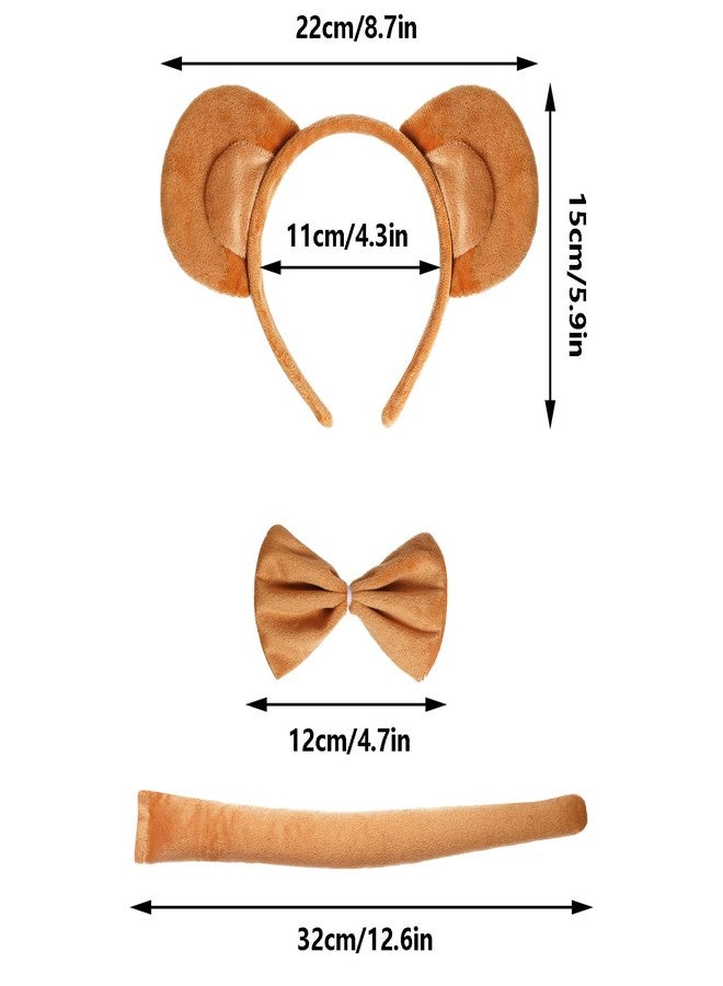 Jmkcoz Animal Monkey Costume Soft Monkey Ears Headband Bowtie Tail Tutu Fancy Costume for Halloween Cosplay Party - Image 2