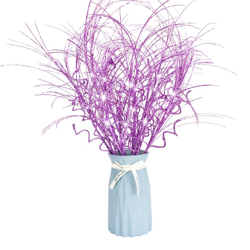 Kunjocy 6 Pcs Christmas Glitter Ting Branches Stems Ornaments 21.6"" Decorative Glittery Sticks Curly Twigs Picks for Halloween Xmas Tree Sprays Wreath Crafts Tree Topper Fillers Holiday Home Decor (Purple  6) - Image 5
