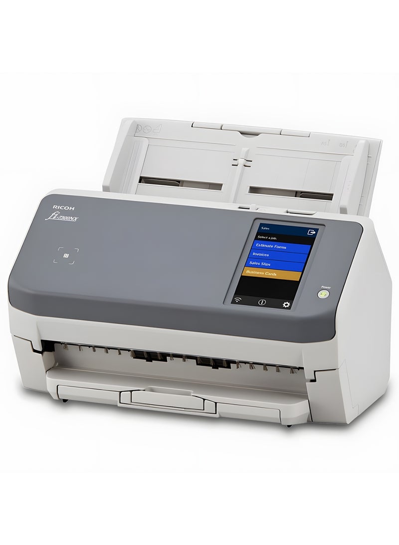 ريكو ماسح ضوئي شبكي ولاسلكي فوجيتسو FI-7300NX للمكاتب والشركات – شاشة لمس ملونة 4.3 بوصة، سرعة مسح 60 صفحة/دقيقة، دعم Wi-Fi ،Ethernet ،NFC - Image 1