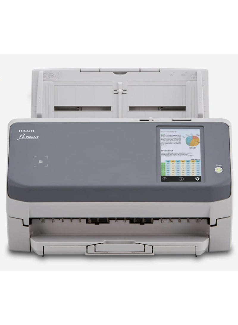 ريكو ماسح ضوئي شبكي ولاسلكي فوجيتسو FI-7300NX للمكاتب والشركات – شاشة لمس ملونة 4.3 بوصة، سرعة مسح 60 صفحة/دقيقة، دعم Wi-Fi ،Ethernet ،NFC - Image 2