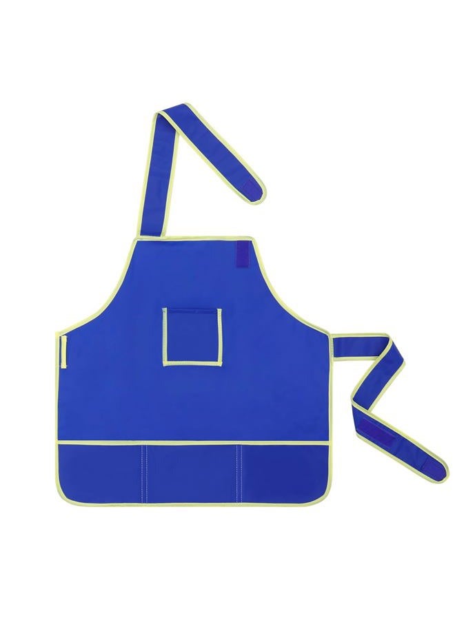 STOBOK Foxnovo Children Kids Waterproof Art Craft Apron Smock for DIY Painting Drawing (Blue) - Image 1