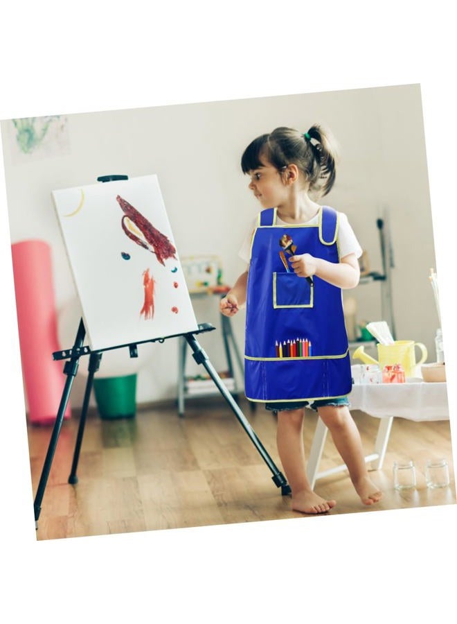 STOBOK Foxnovo Children Kids Waterproof Art Craft Apron Smock for DIY Painting Drawing (Blue) - Image 5