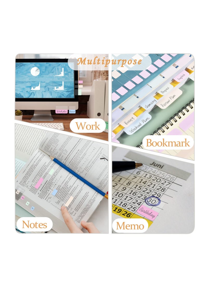 SYOSI - Post-It Flags, Sticky Index Tabs, Writable and Repositionable File Tabs Flags for Annotating Books, Office & School Study Supplies, Waterproof Pet Material(12 Pack)(3 Types of 4 Each) - Image 1