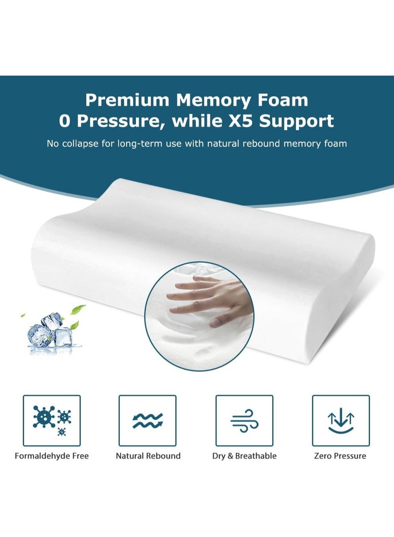 SPECTON Memory Foam Cervical Neck Pillow for sleeping, Neck Support Pillow for Shoulder and Neck Pain Relief, Orthopedic Pillow with Washable Cover - Image 4