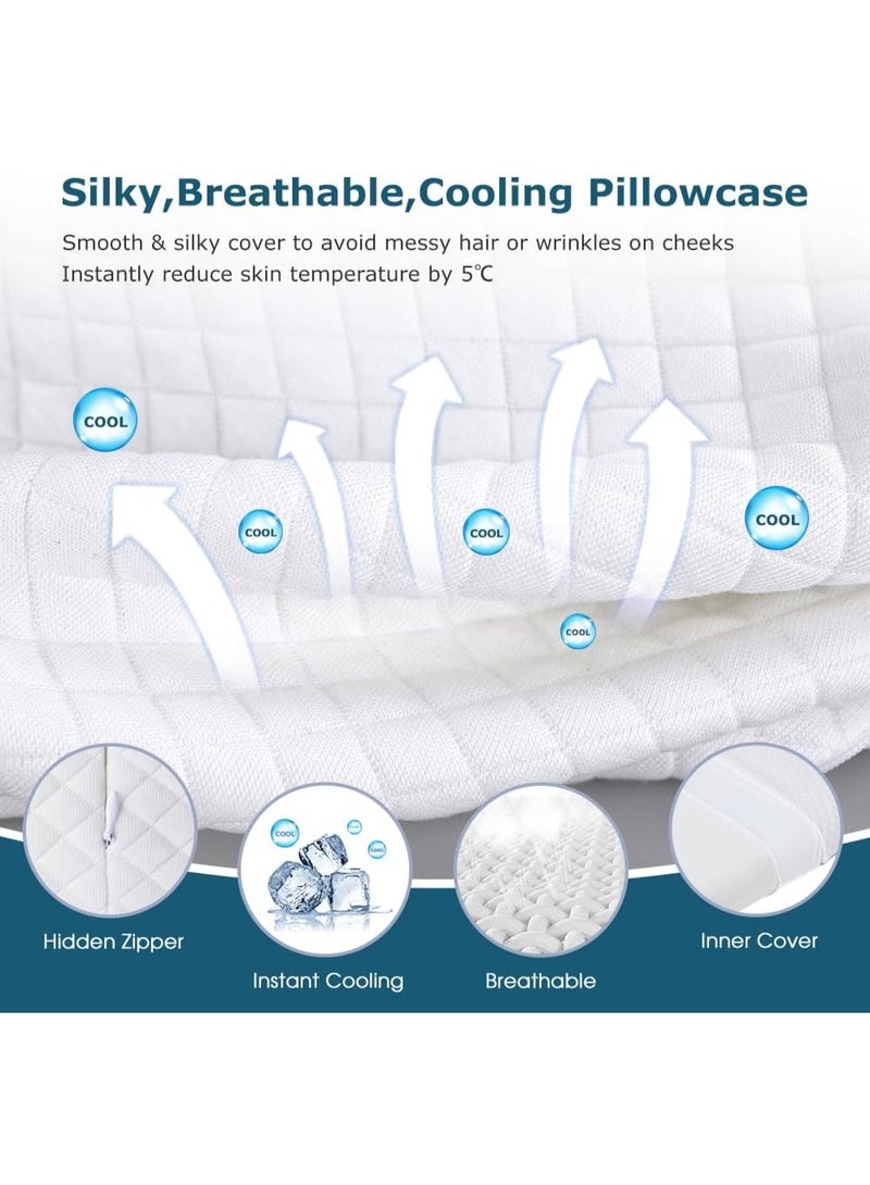 SPECTON Memory Foam Cervical Neck Pillow for sleeping, Neck Support Pillow for Shoulder and Neck Pain Relief, Orthopedic Pillow with Washable Cover - Image 2