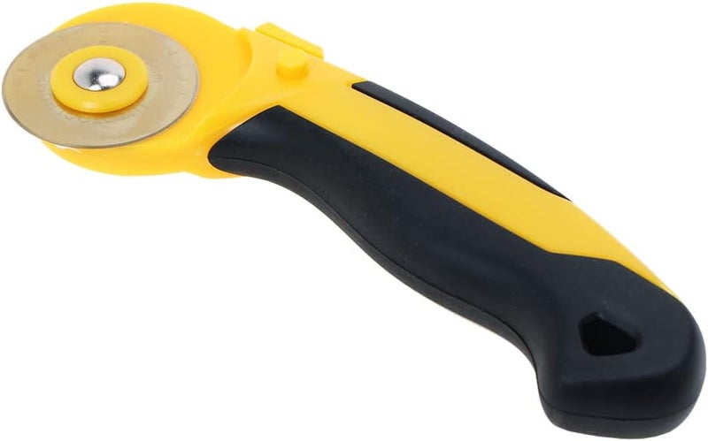 AUTOTOOLHOME 45mm Rotary Cutter Automatic Fabric Cutter Quick Change Blades with Safety Lock for Quilting, Sewing, Crafts, 10pcs Titanium Replacement Blades - Image 5