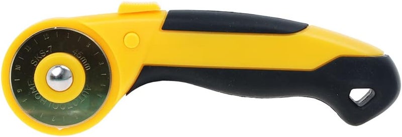 AUTOTOOLHOME 45mm Rotary Cutter Automatic Fabric Cutter Quick Change Blades with Safety Lock for Quilting, Sewing, Crafts, 10pcs Titanium Replacement Blades - Image 2