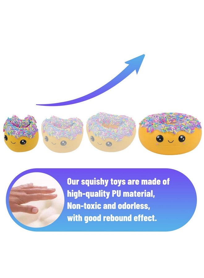 Anboor Donut Squishies Slow Rising Squishys Toy For Kids Soft Doughnuts Scented Stress Relief Realistic Cute Squeeze Squish Toy - Image 2