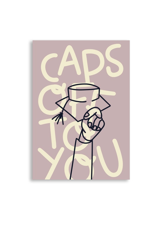 Greeting card CAPSS OFF TO YOU