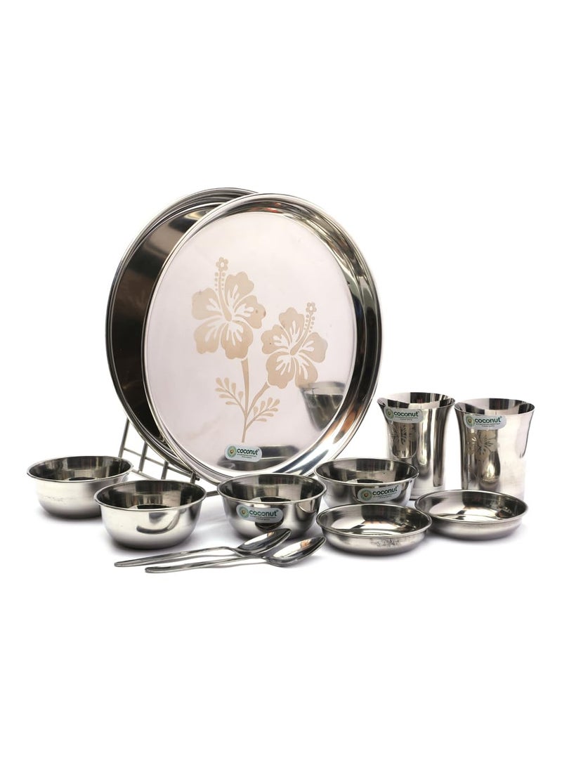 Coconut Coconut Stainless Steel Family Lunch Set/Dinner Set - 12pc Set  - Image 1