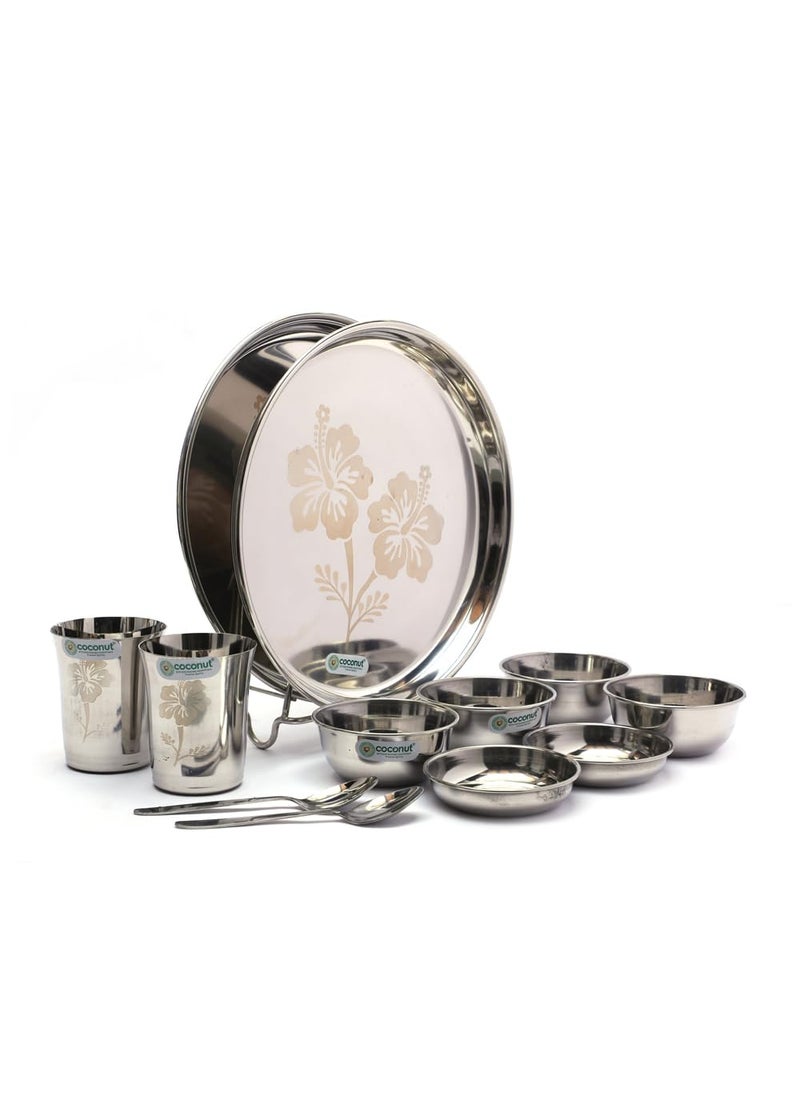 Coconut Coconut Stainless Steel Family Lunch Set/Dinner Set - 12pc Set  - Image 2
