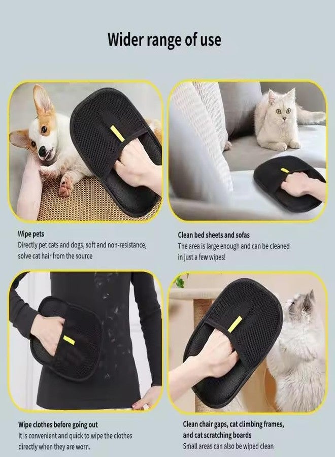 AALFA Pet Hair Removal Gloves for Cats & Dogs, Thickened Double-Sided Grooming Mitts, Reusable Hair Remover Gloves for Furniture, Carpet, Clothing, and Car Interiors (2pcs) - Image 2