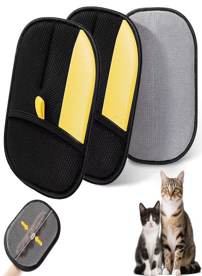 AALFA Pet Hair Removal Gloves for Cats & Dogs, Thickened Double-Sided Grooming Mitts, Reusable Hair Remover Gloves for Furniture, Carpet, Clothing, and Car Interiors (2pcs) - Image 1