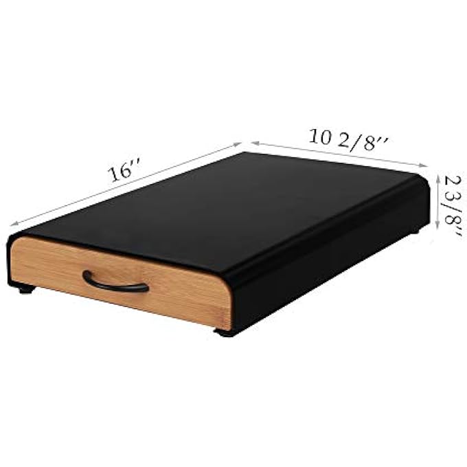 فلاج شيب حامل كبسولات قهوة لكبسولات نسبرسو الأصلية، درج تخزين الكبسولات، سعة 60 كبسولة، درج قهوة أسود معدني من الخيزران - Image 3