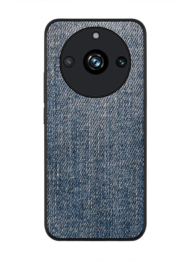 Stylizedd Rugged Black Edge case for Realme 11 Pro/Realme 11 Pro+, Custom Slim fit Flexible Anti Drop Thin Phone Case Cover - Dark Denim Print - Image 1