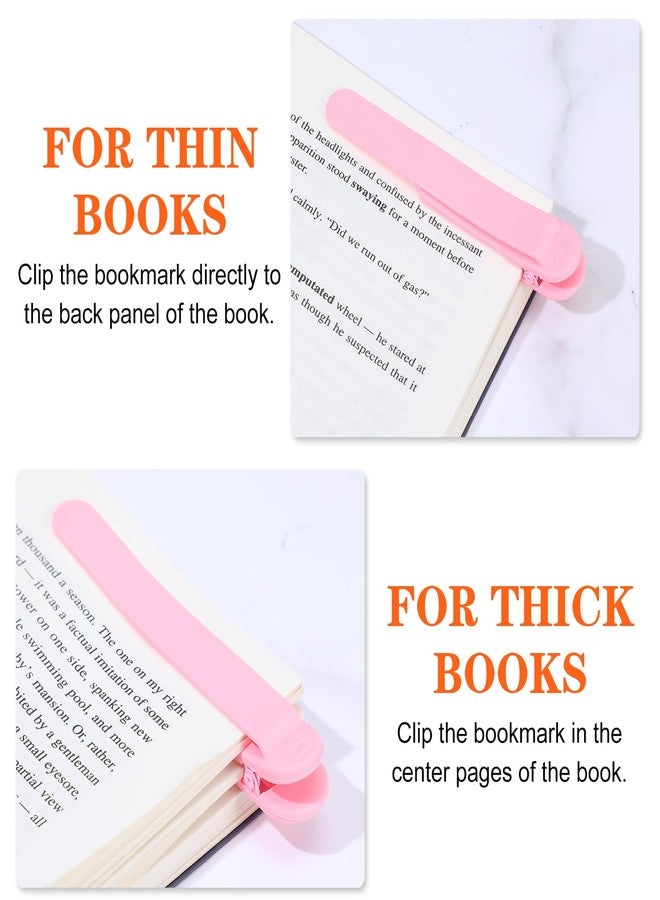 Andibro 3Pcs Smart Silicone Bookmarks, Book Marks for Reading Women Bookmark Clip Book Reading Lovers Book Accessories for Men Women(Green+Pink+Orange), 575940_2_SCz2pdcmU - Image 4