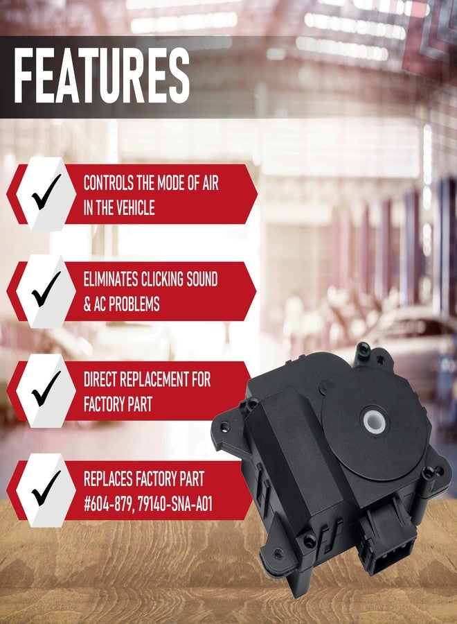 أيه أيه إغنيشن مُشغّل وضعية باب مزج الهواء لنظام التكييف والتهوية من AA Ignition - بديل للأجزاء 604-879، 79140-SNA-A01، 79140SNAA01 - متوافق مع سيارات هوندا سيفيك موديلات 2006، 2007، 2008، 2009، 2010، 2011 - مُشغّل وضعية الهواء - Image 2