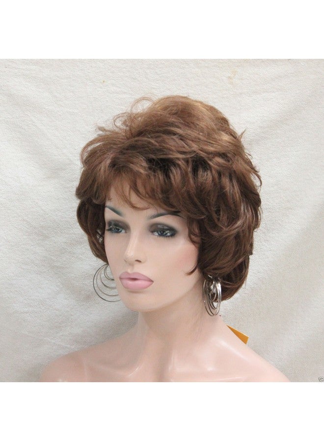 Lydell باروكة شعر صناعي قصيرة ومموجة للنساء بطول 6 بوصات (30 متوسط اللون بني محمر) - Image 4