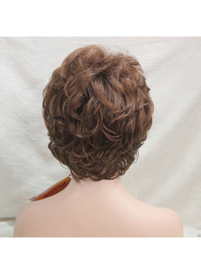 Lydell باروكة شعر صناعي قصيرة ومموجة للنساء بطول 6 بوصات (30 متوسط اللون بني محمر) - Image 5
